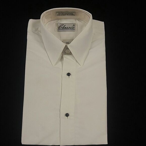 BOY'S IVORY DRESS OR FORMAL WEAR SHIRT.  SIZE. SM. - Picture 1 of 3